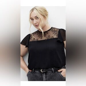 PLUS SIZE City Chic - NWT - Top/Blouse - Black - Plus Size 14